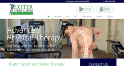 Desktop Screenshot of exetersportspine.com