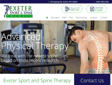 Tablet Screenshot of exetersportspine.com